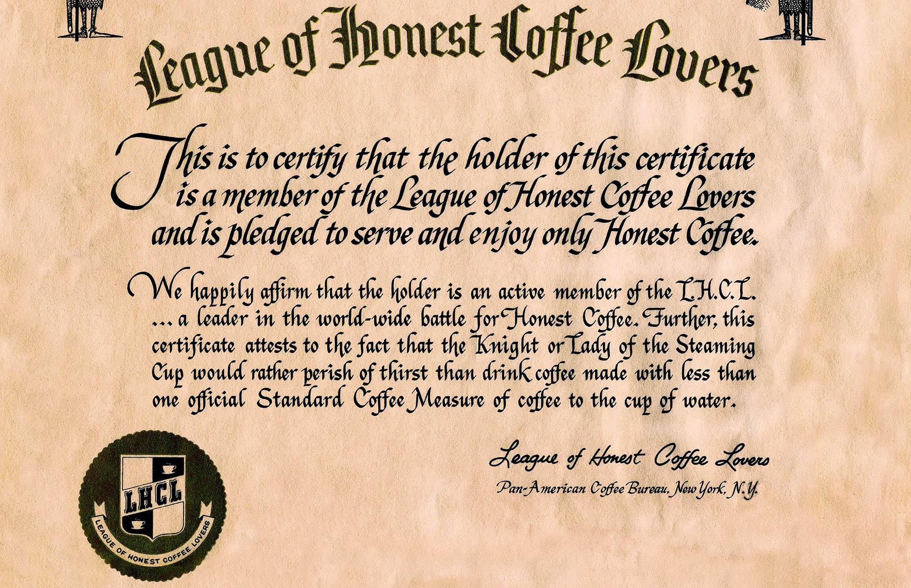 Pan American Coffee Bureau: 1952